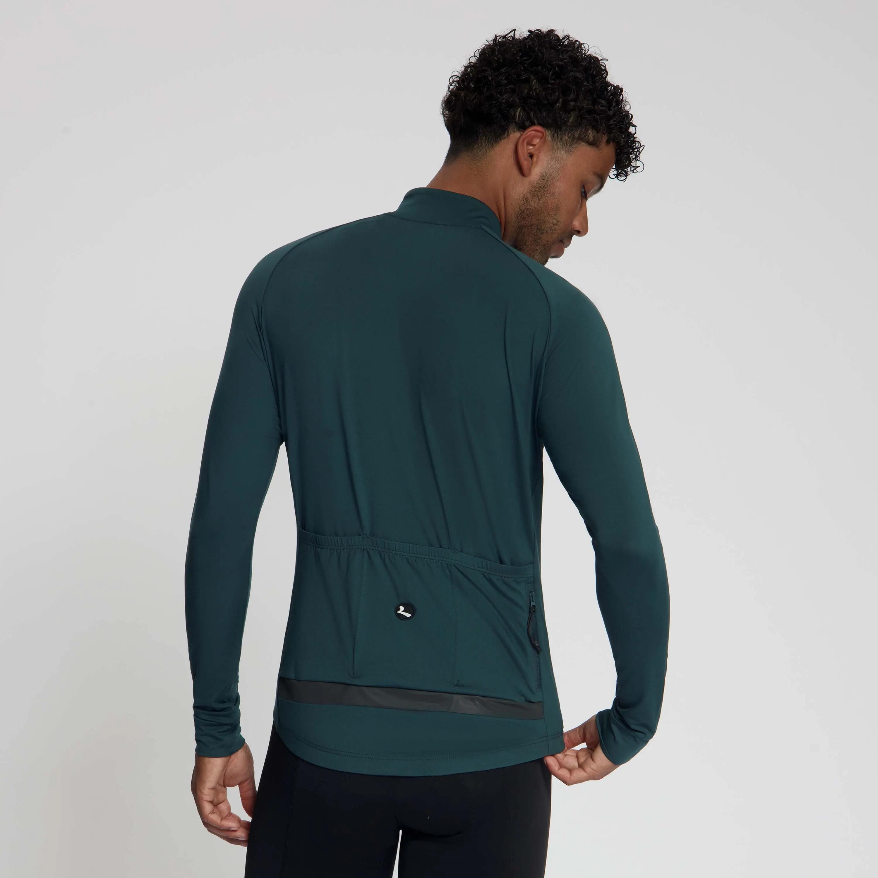 Fietsshirt Heren Essential Light Lange Mouwen Blauw 3/7