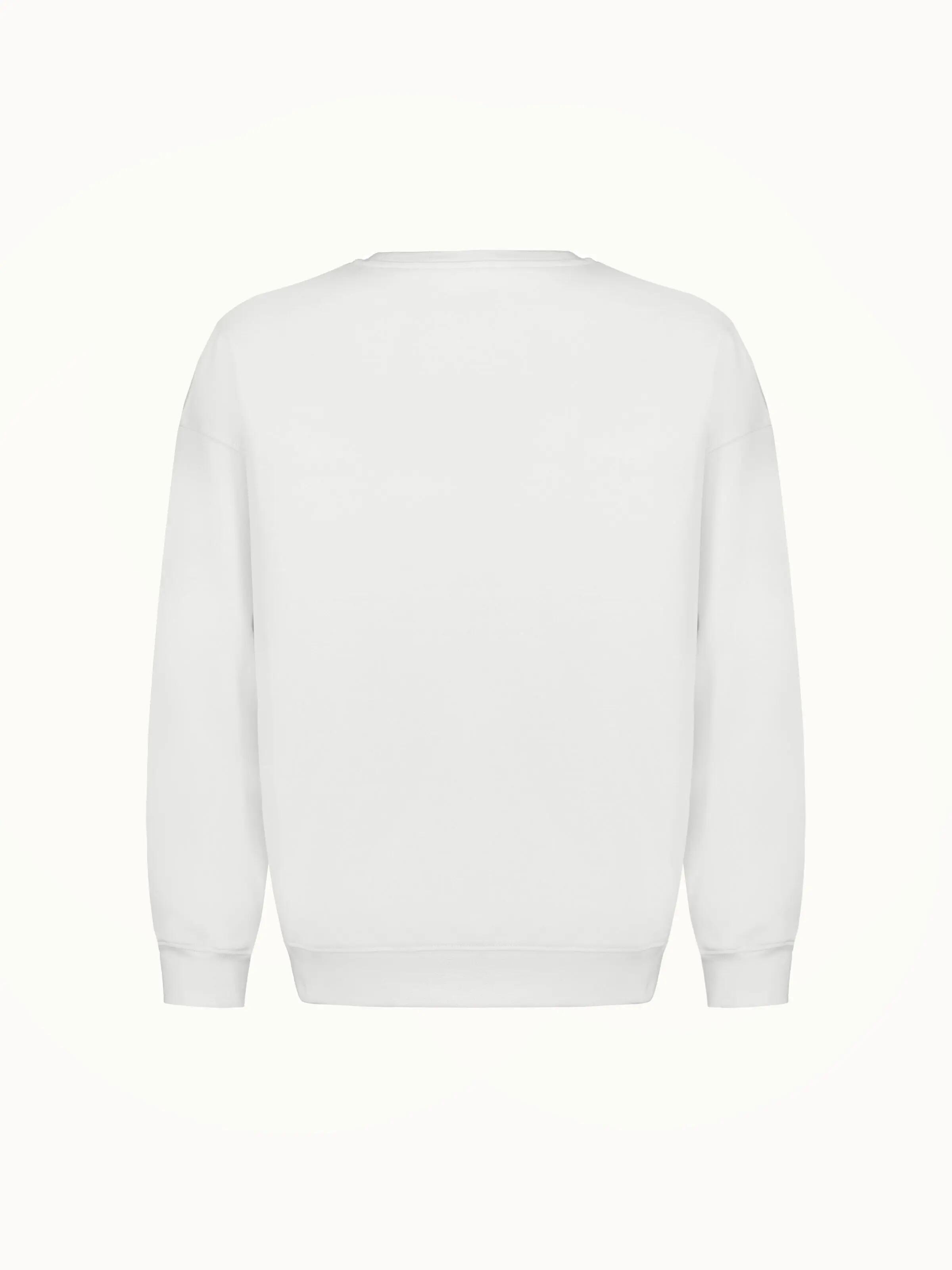 Sweat col rond relax en double face 3/4