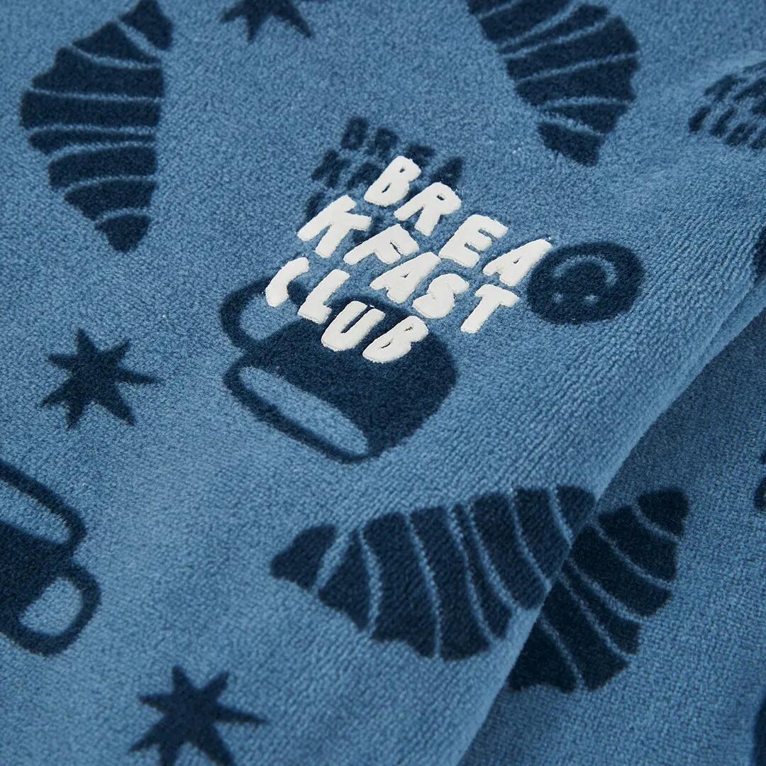Pijama felpa niño azul estampado croissants 7/7