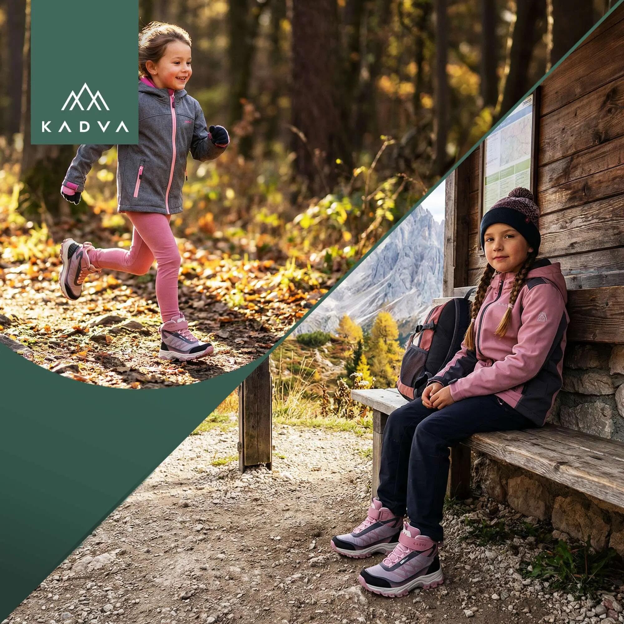 Calçado de trekking infantil KADVA Rocky Trail Mid à prova d'água Softshell 6/6