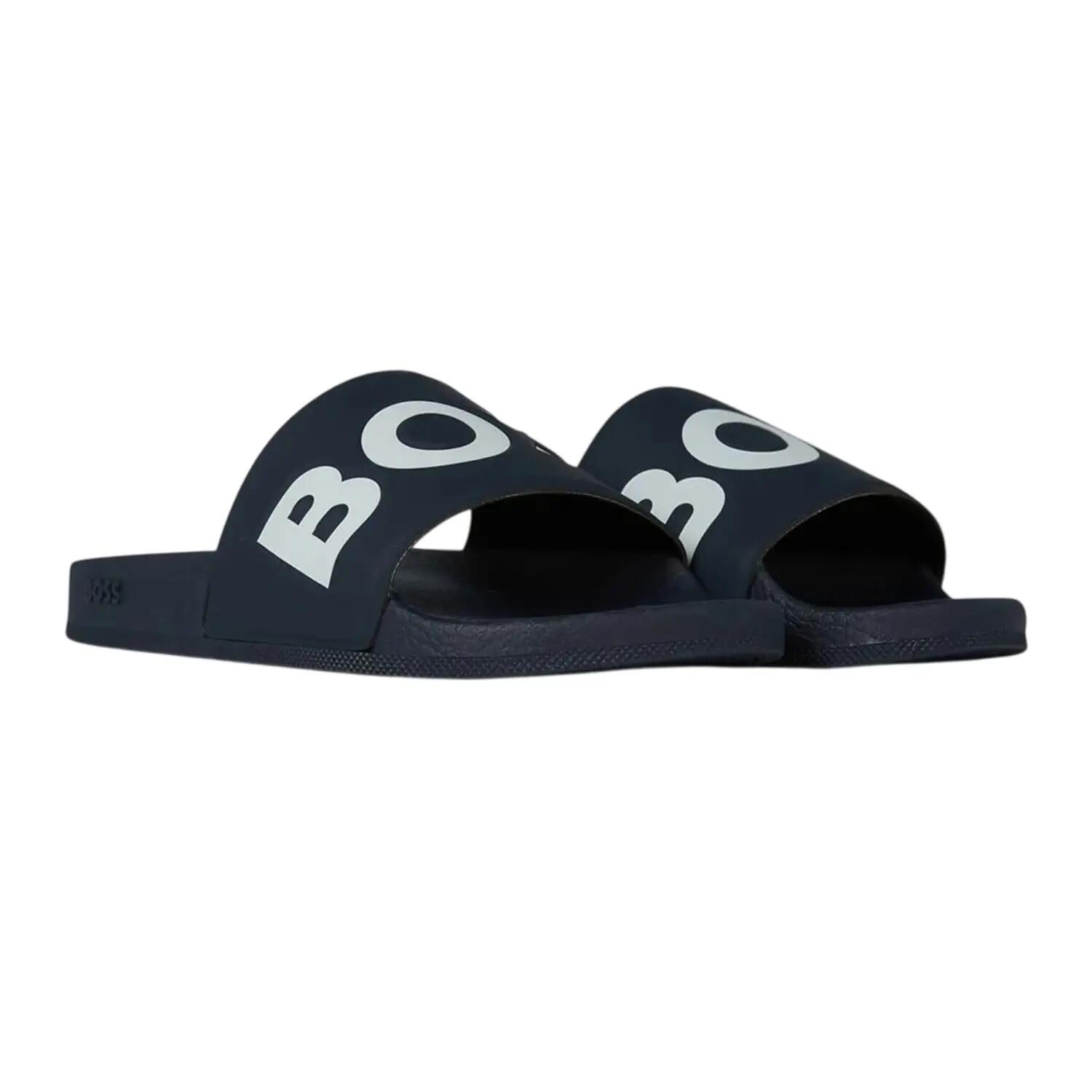 Sliders LogoUomo Boss Aryeh Iris Nero Marina Bianco 4/4