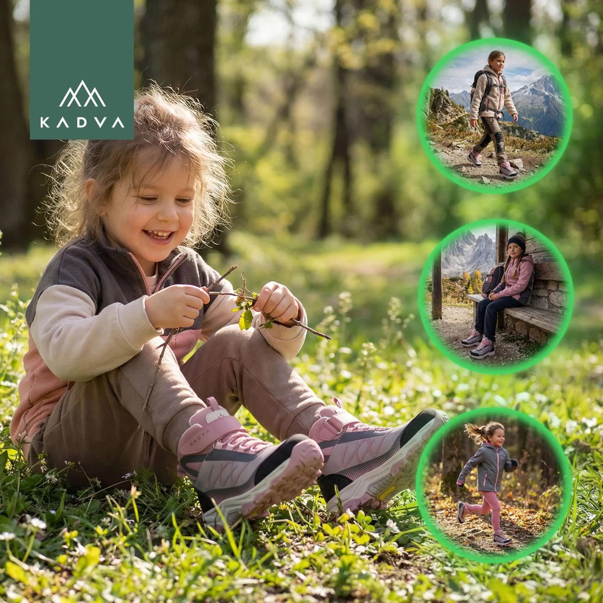 Calçado de trekking infantil KADVA Rocky Trail Mid à prova d'água Softshell 5/6