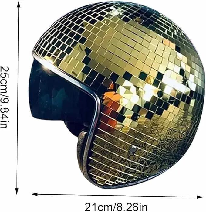 Chapeau disco générique, casque boule à paillettes miroir disco avec visière rét 5/7