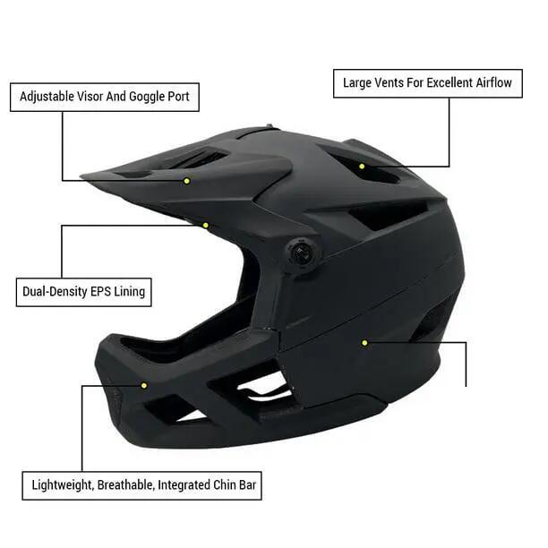 Casque intégral de VTT pour hommes et femmes, casque de vélo de route léger avec 2/5