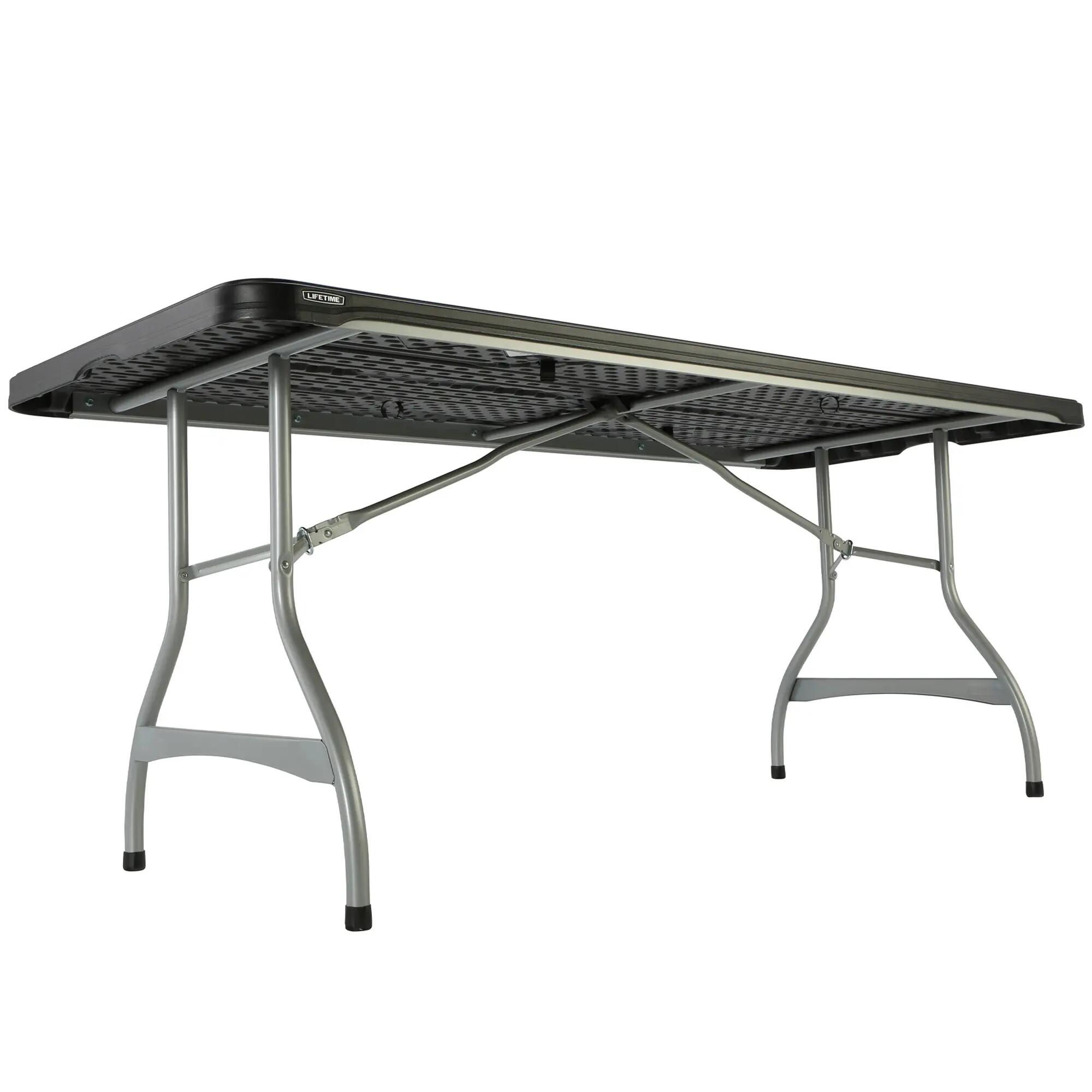Mesa rectangular patas plegables negro Lifetime 182 x 76 x 73,5 cm 4/5