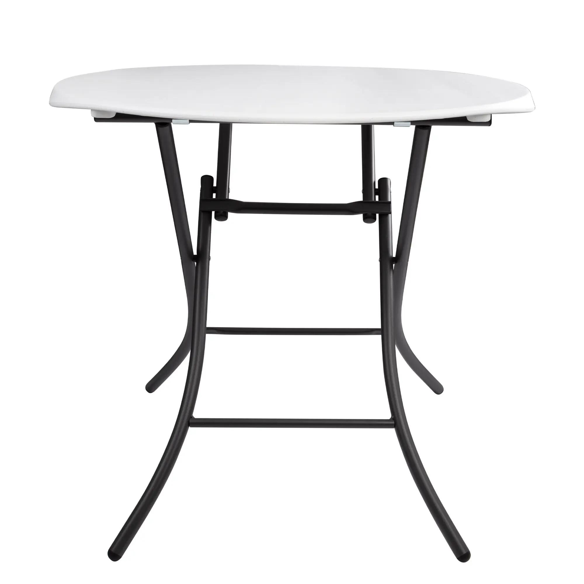 Mesa lateral dobrável redonda branca Ø84 x 74 cm 4/4