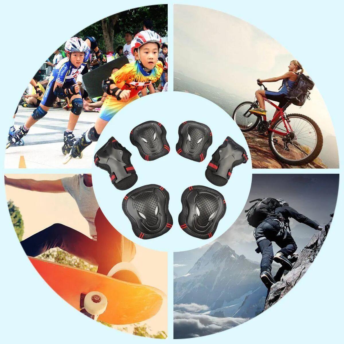 Casque de skate pour enfants et adolescents + 6 protections coudes, genoux et po 5/7