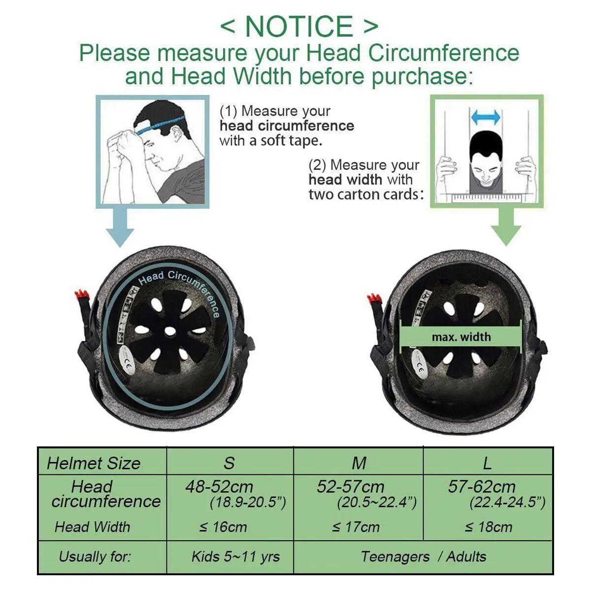 Casque de skate pour enfants et adolescents + 6 protections coudes, genoux et po 4/7