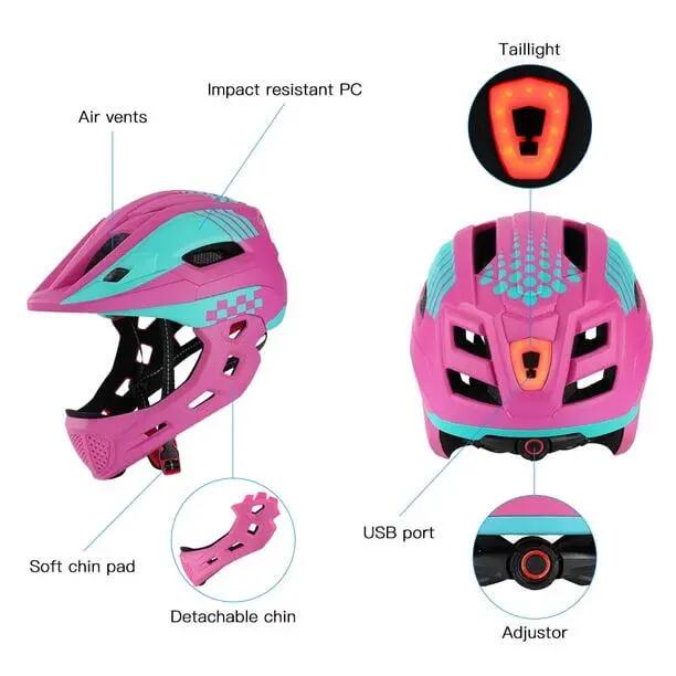 Casque intégral TOMSHOO pour enfant, sécurité vélo et skateboard 6/6