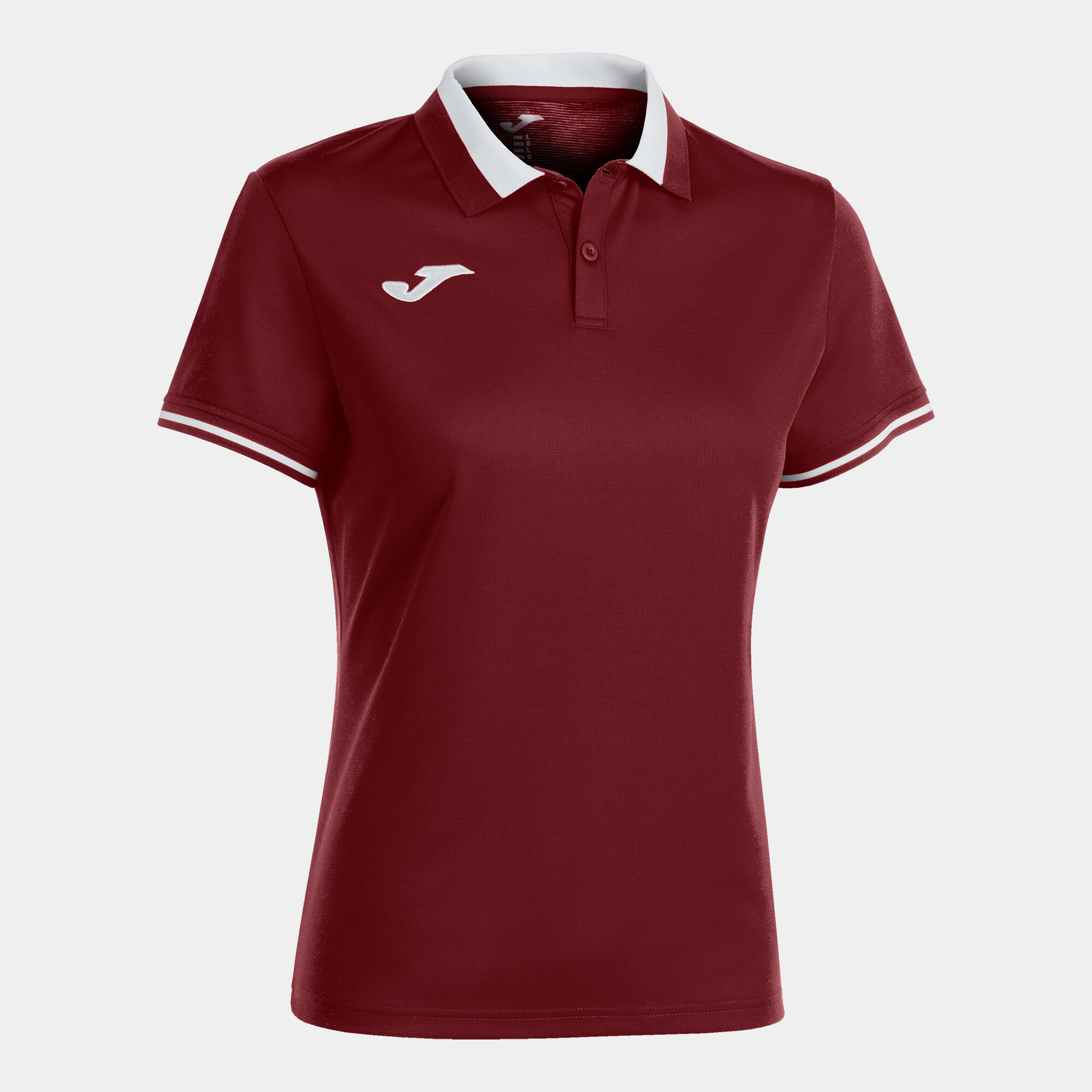 Joma - Polo Manches Courtes Football Femme Joma Championship Vi Bordeaux - Polo Manches Courtes - Blanc|marron|rouge - 36 Xs - Decathlon