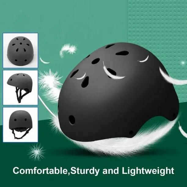 Casque de vélo/skateur ajustable pour garçons et filles (noir, taille : L) 3/4