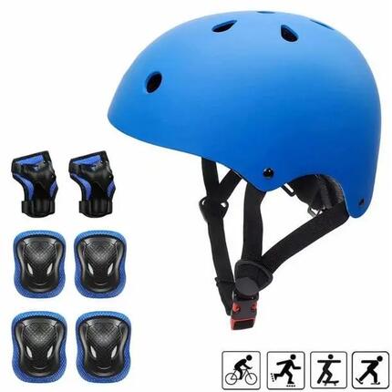 Ensemble de protection pour casque de vélo enfant, idéal pour trottinette, skate