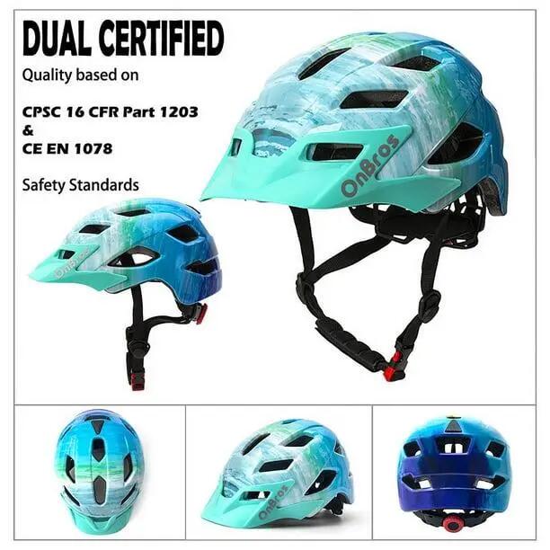 Casque de vélo OnBros pour jeunes, casque de cyclisme extérieur, casque de trott 4/4