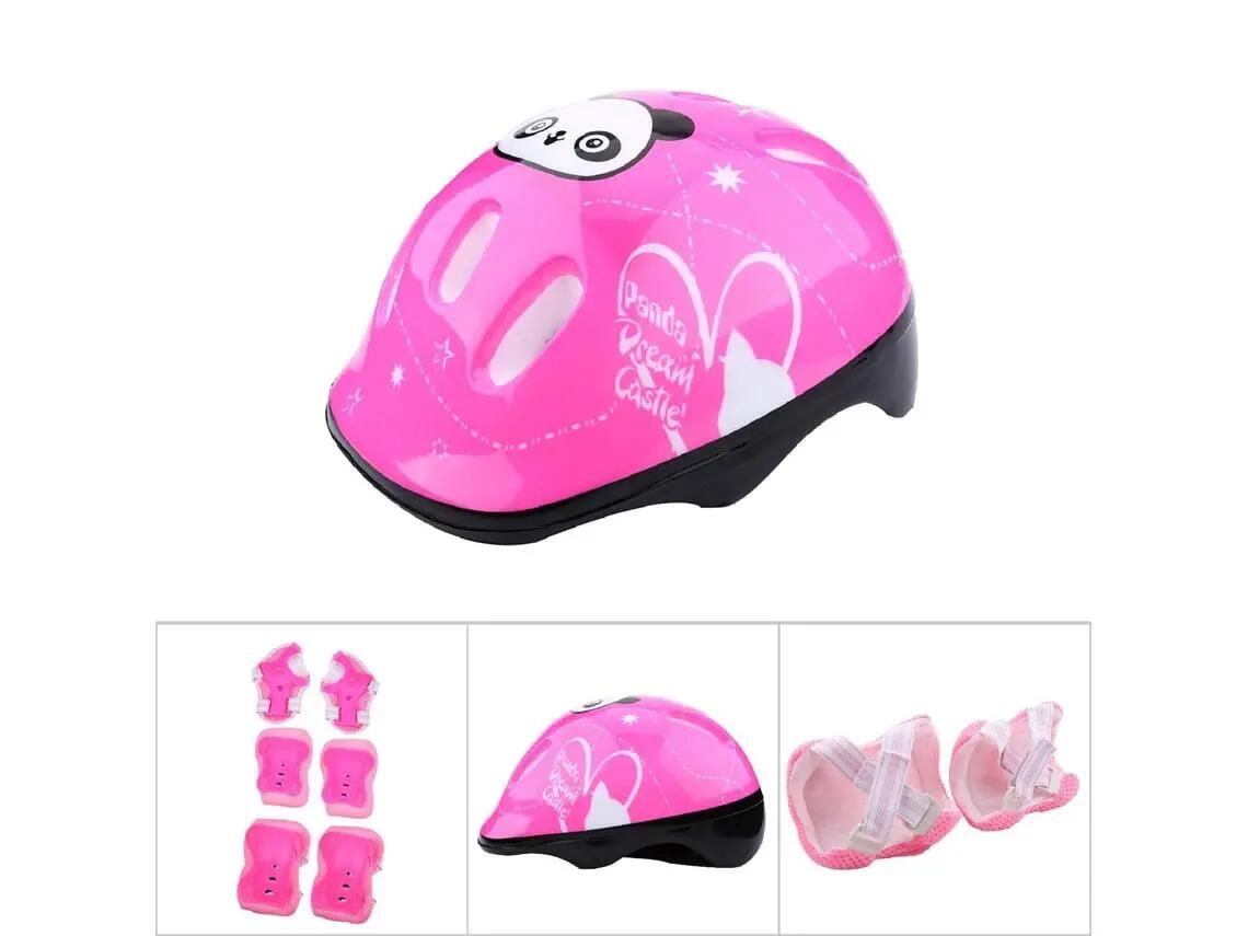 Ensemble de 7 protections pour skateboard de sport (roses) 6/6