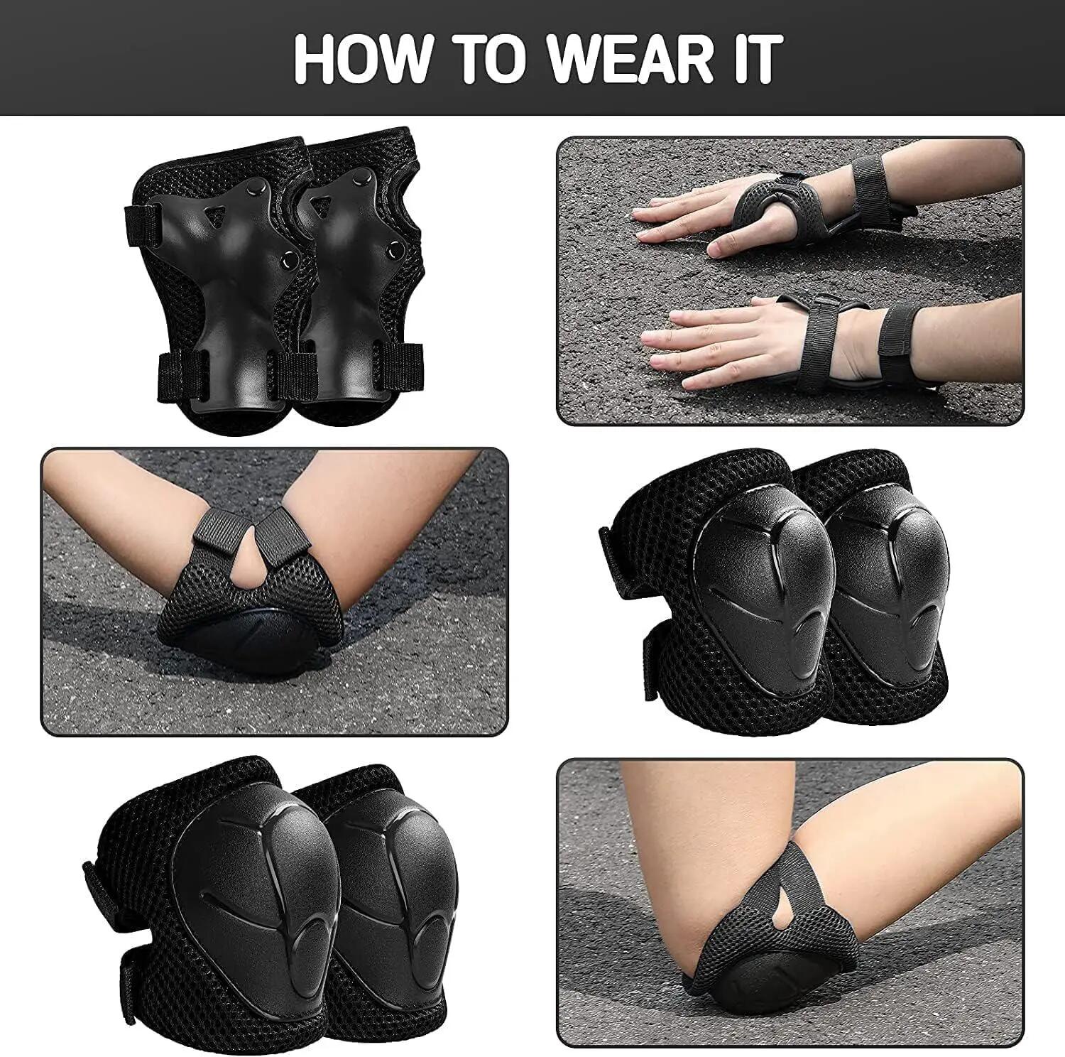 Casque ajustable pour enfants avec genouillères, coudières et protège-poignets - 2/9
