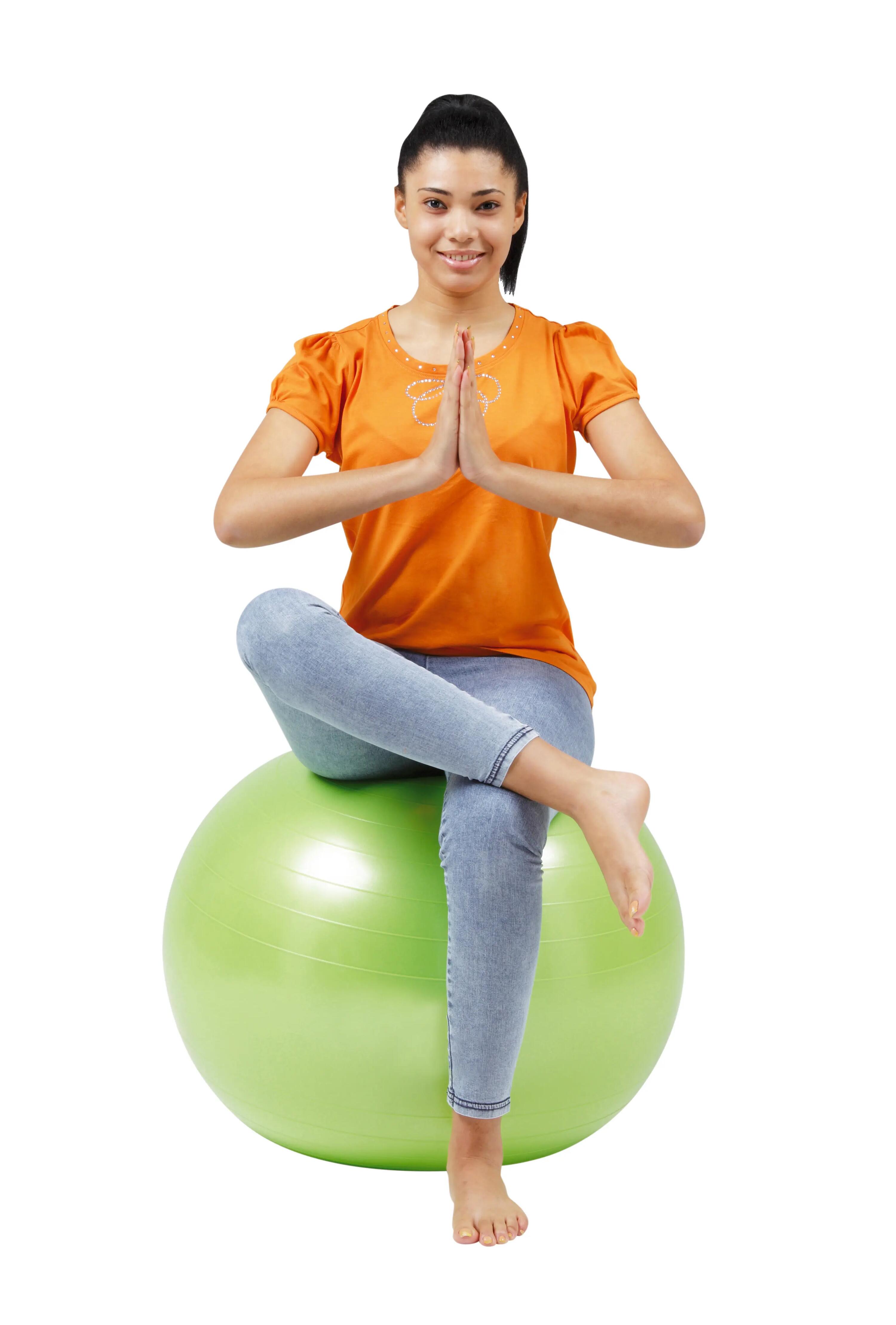 Gymnic Plus Palla fitness antiscoppio Ø 55 cm verde lime 2/7