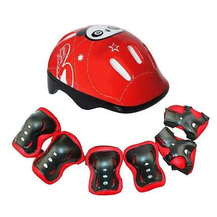 Ensemble de protections pour enfants : casque, genouillères, coudières et