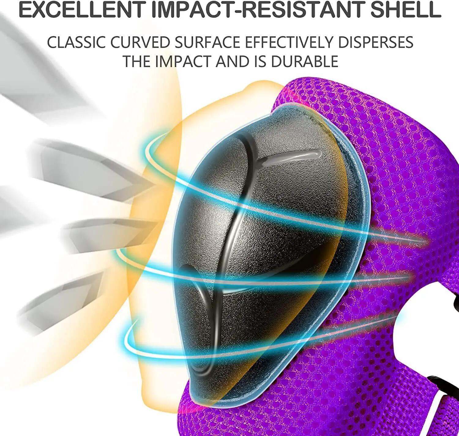 Ensemble casque de vélo enfant, certifié CPSC, avec genouillères, coudières et p 4/7