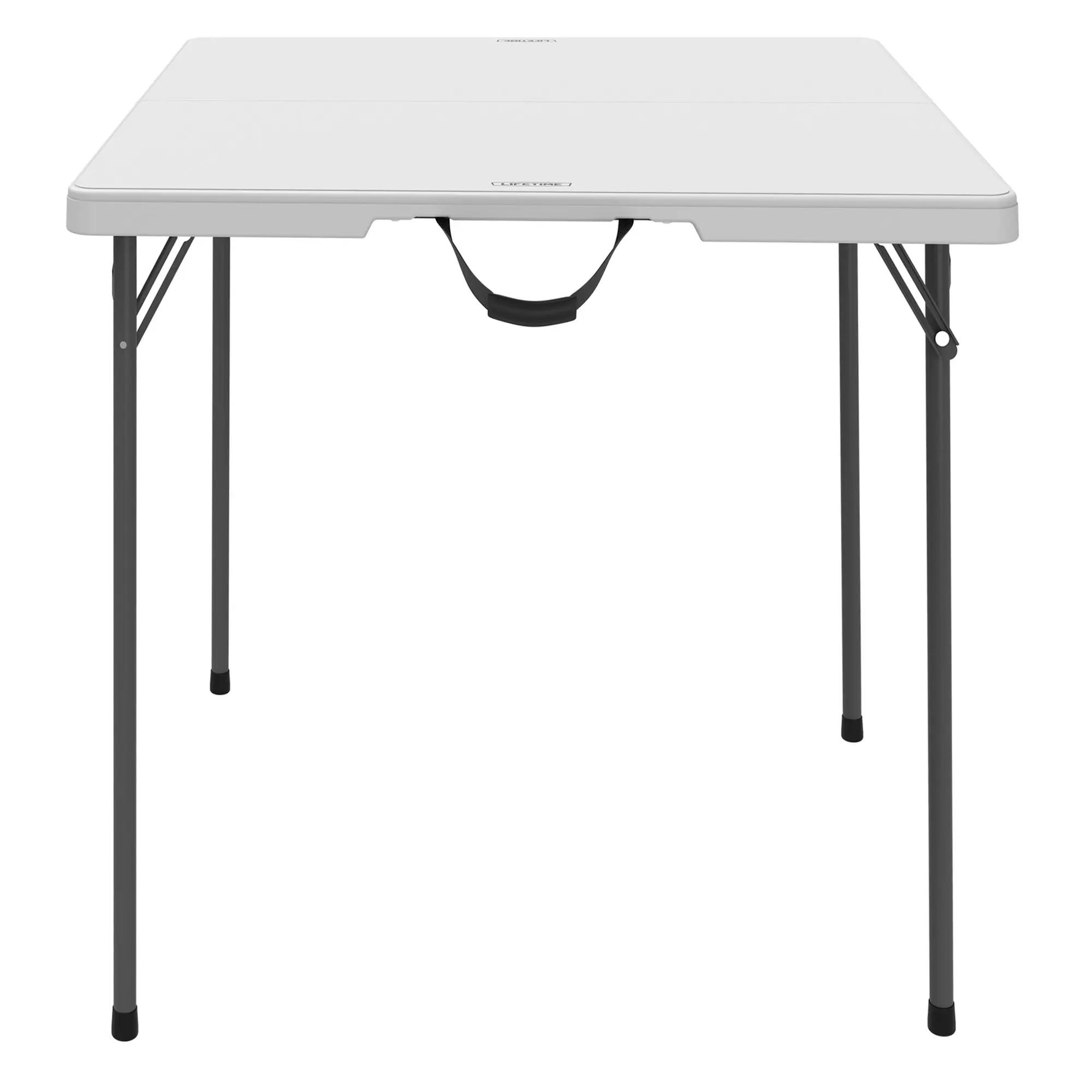 Mesa quadrada dobrável branca 94x94x74 cm LIFETIME 4/5