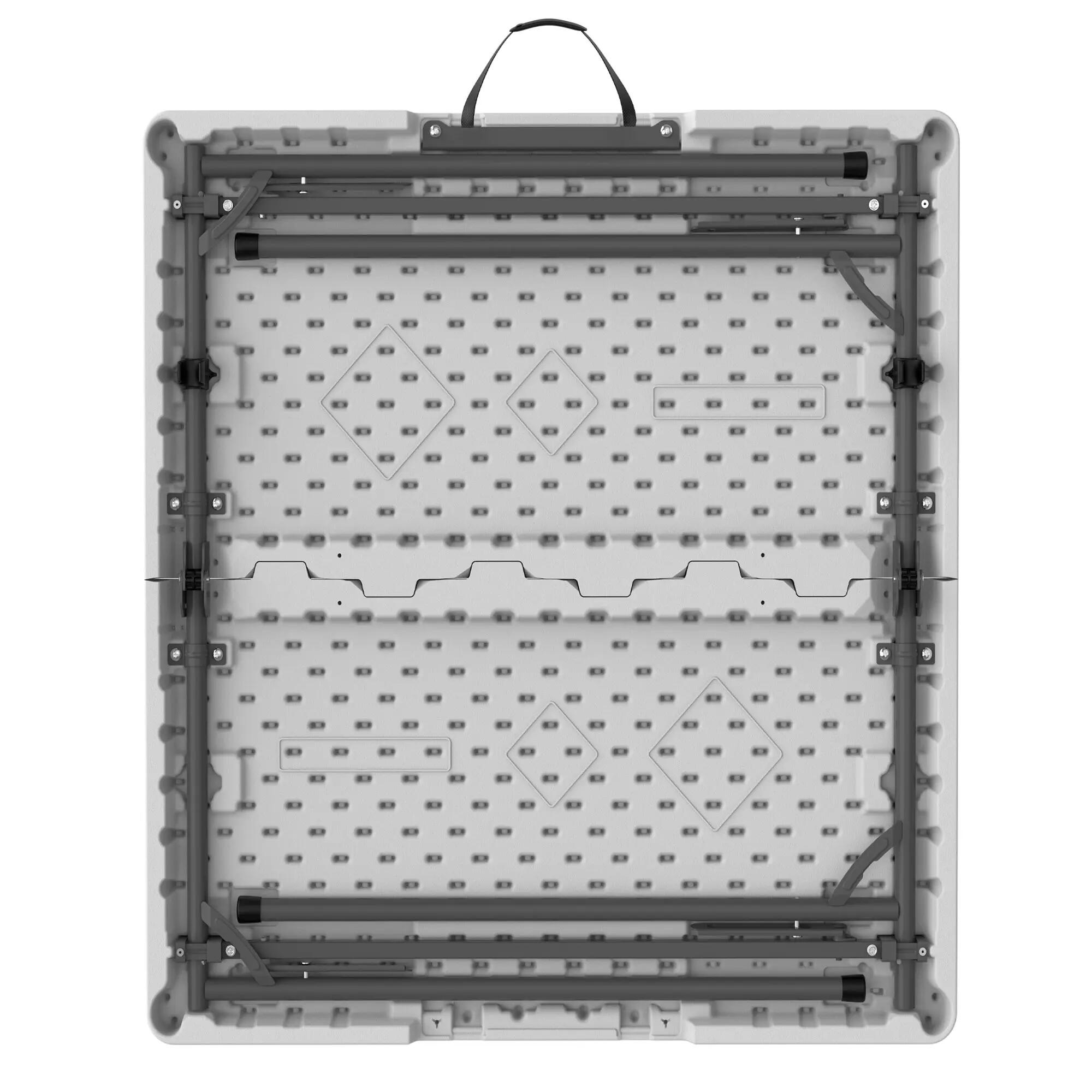 Mesa quadrada dobrável branca 94x94x74 cm LIFETIME 3/5