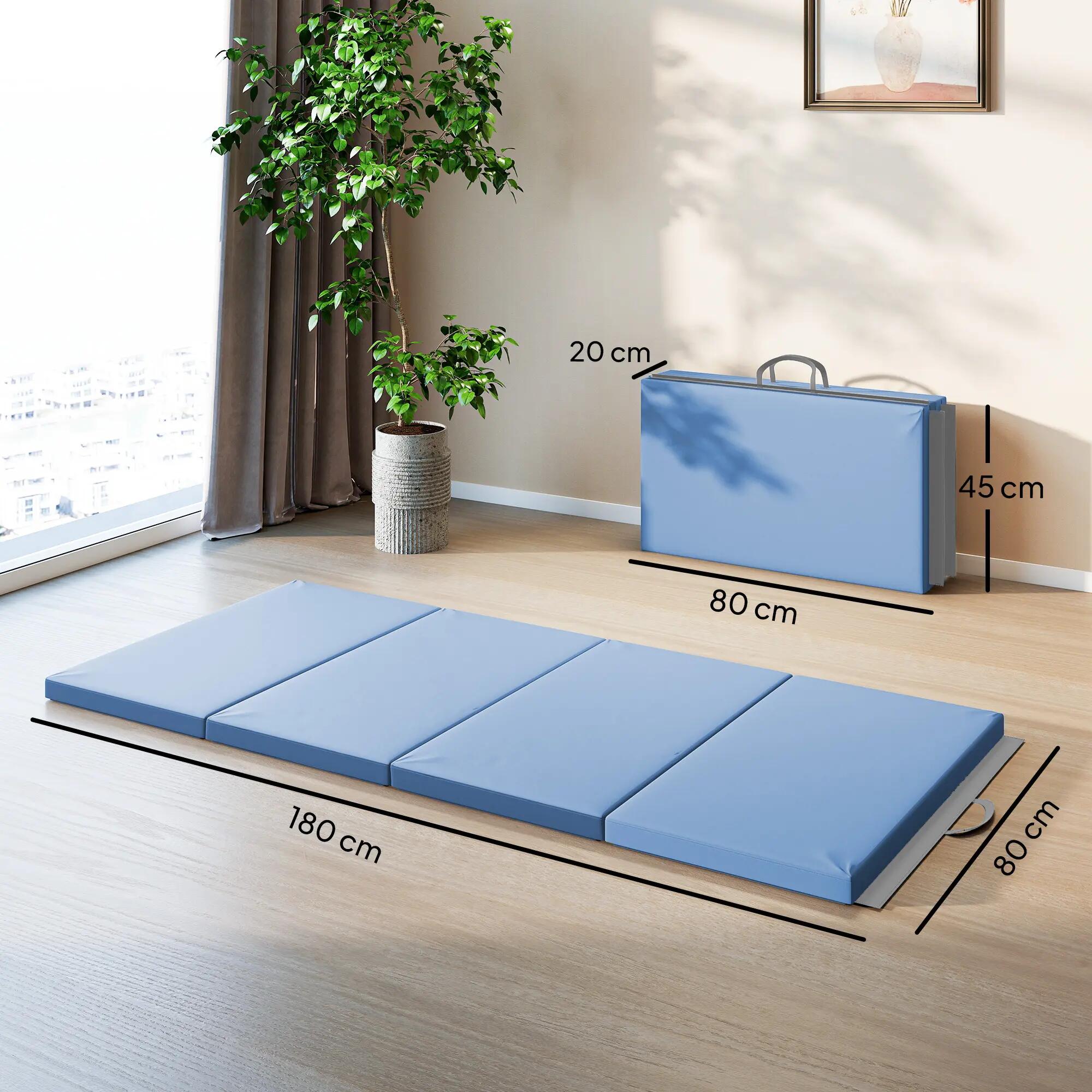 Tapis de gym yoga fitness pliable - poignée - synthétique 3/5