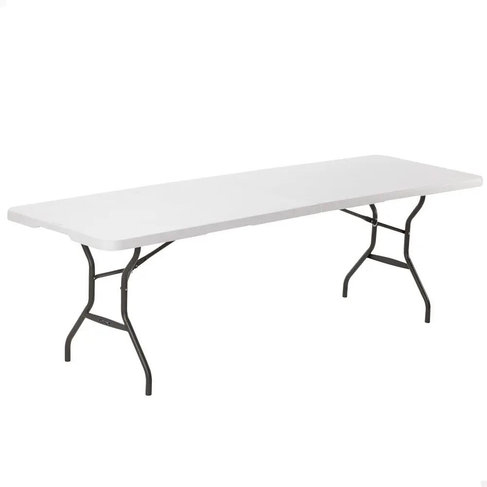 Mesa rectangular plegable blanco Lifetime 245 x 76 x 74 cm 1/7