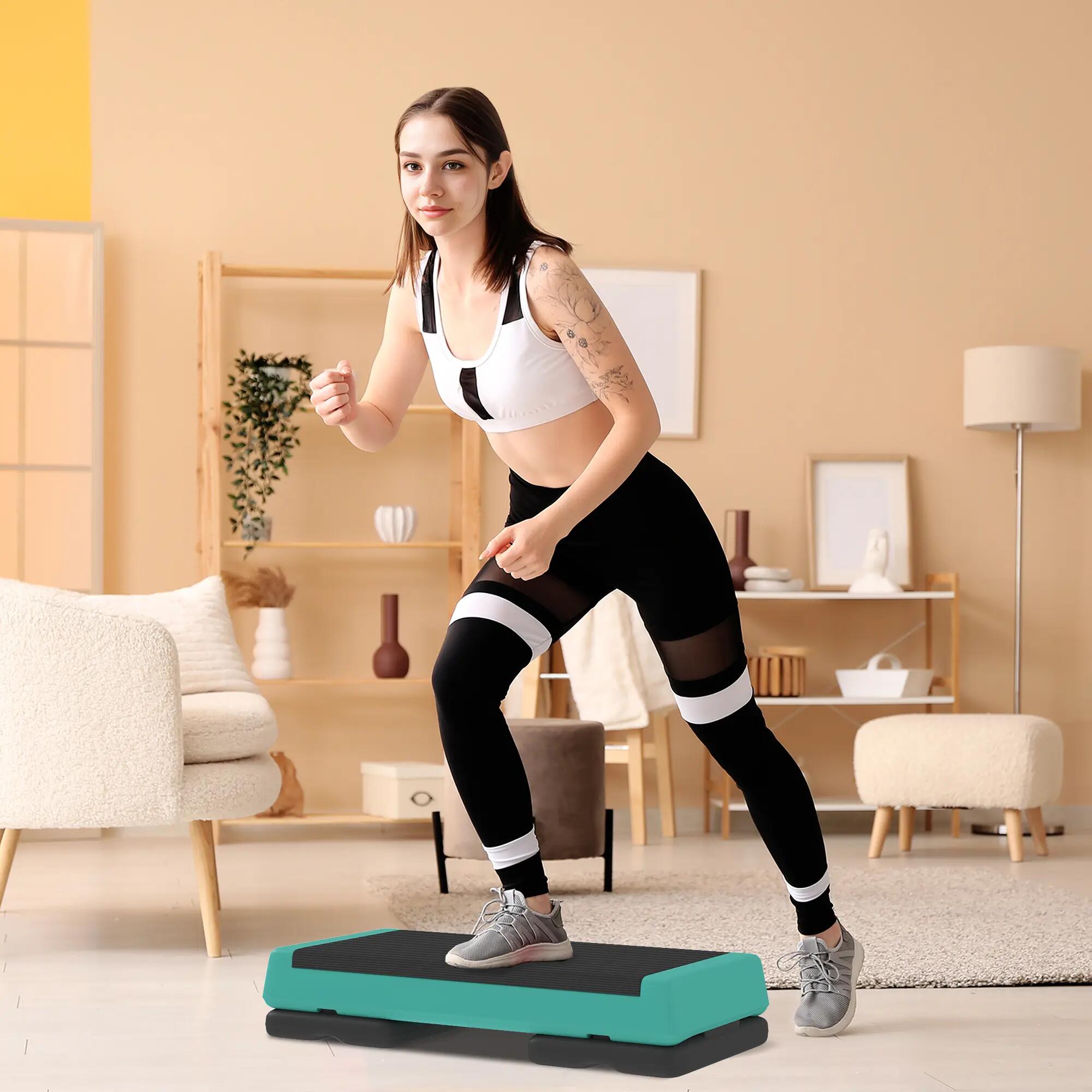 Planche de marche réglable en hauteur, appareil de fitness aérobique à 3 niveaux 4/9