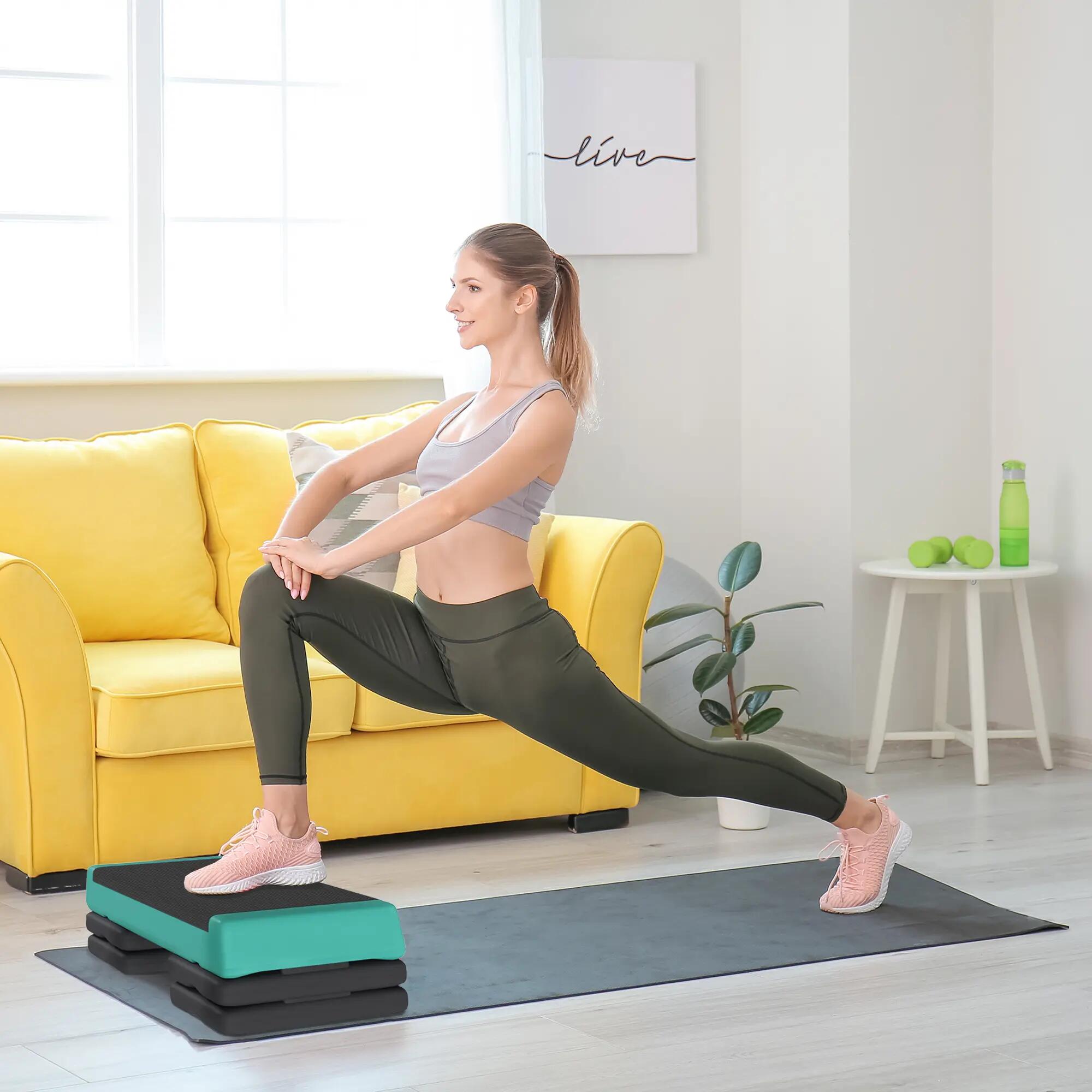 Planche de marche réglable en hauteur, appareil de fitness aérobique à 3 niveaux 3/9