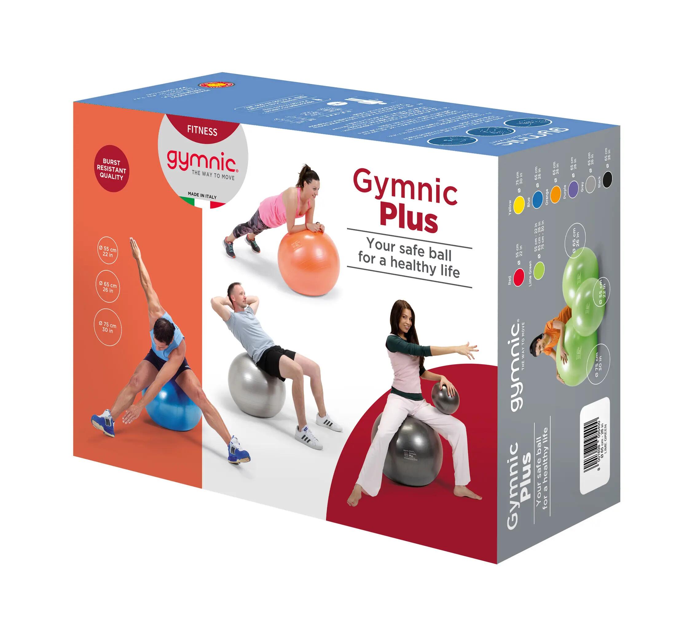 Gymnic Plus Palla fitness antiscoppio Ø 65 cm nera 5/5