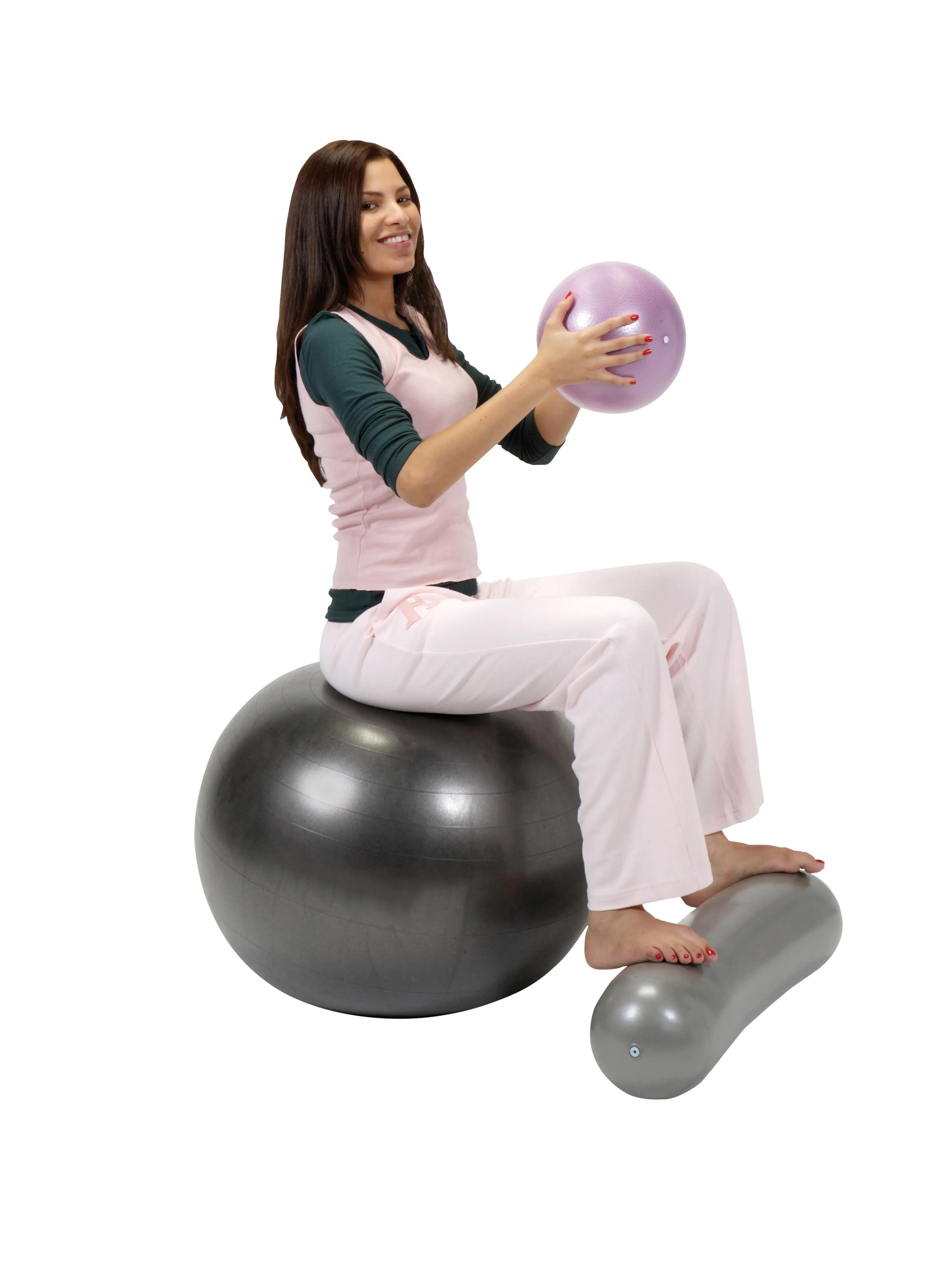 Gymnic Plus Palla fitness antiscoppio Ø 65 cm nera 4/5