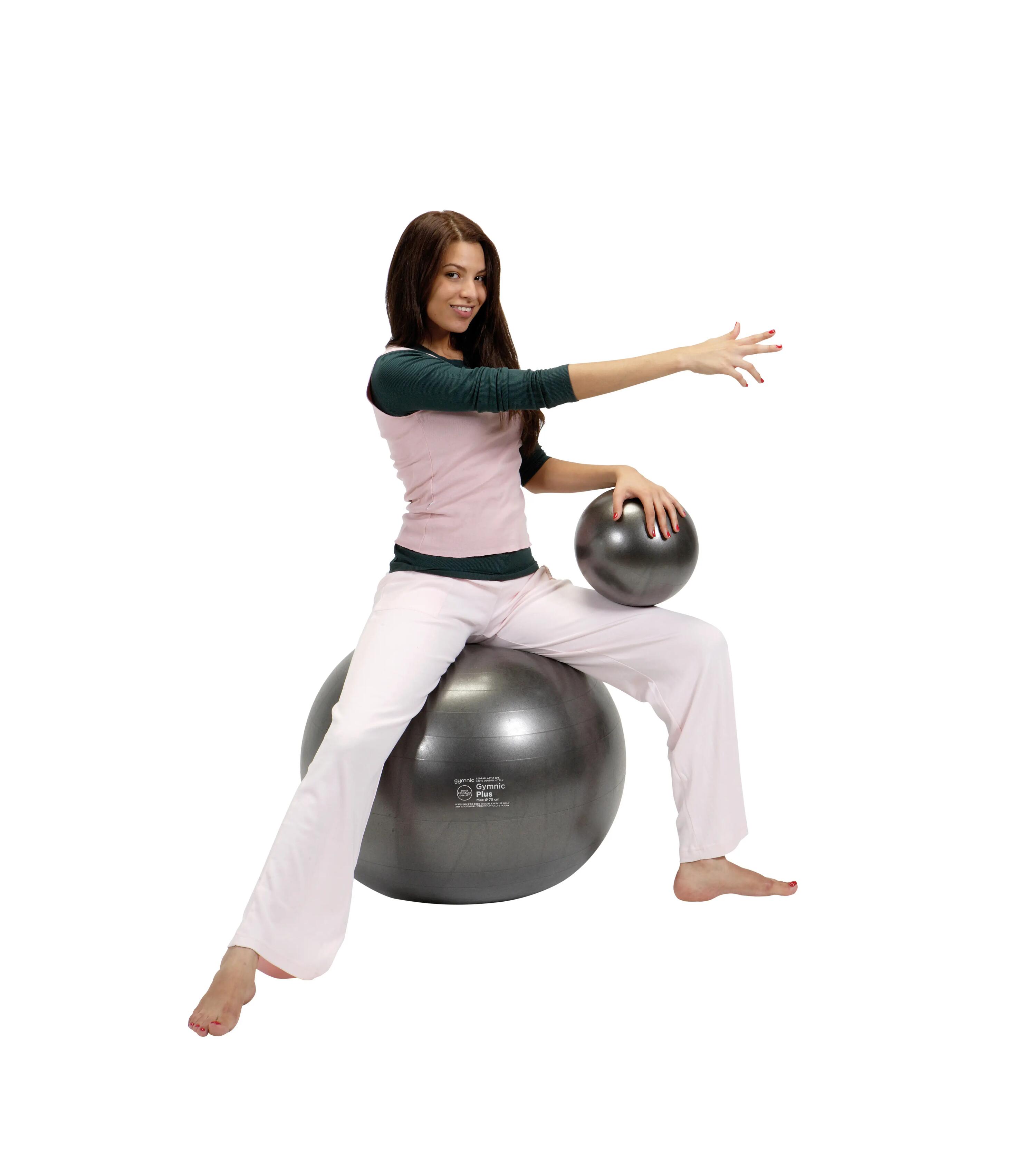 Gymnic Plus Palla fitness antiscoppio Ø 65 cm nera 3/5