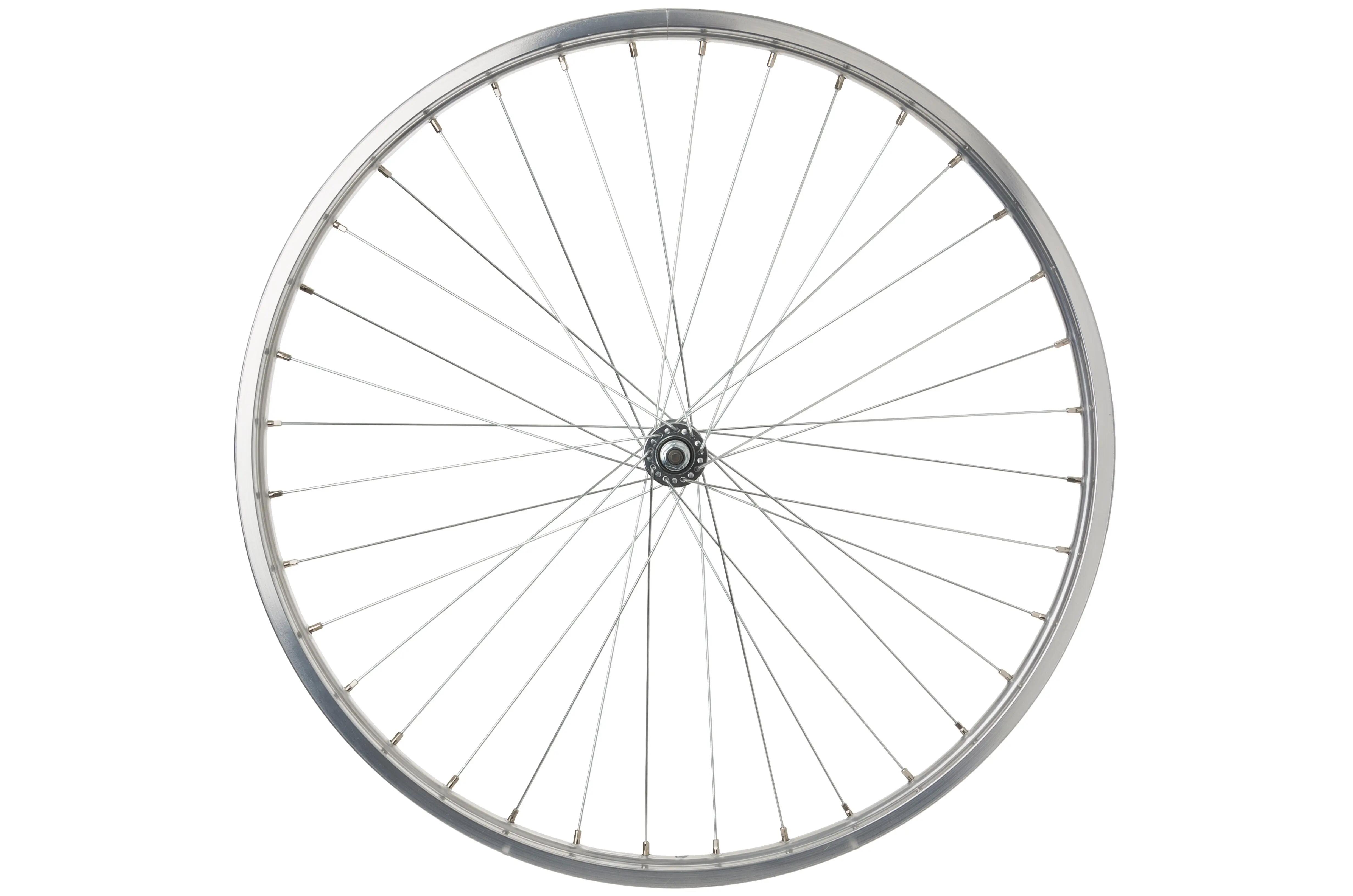 Roată față 26x1 3/8, ax fix, spițe inox, crom