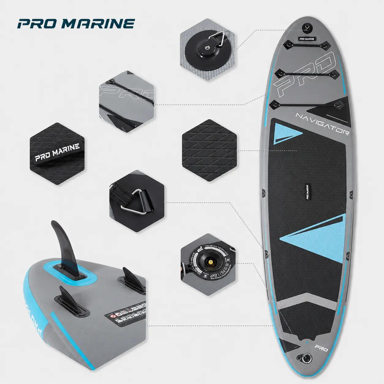 DESKA SUP PRO MARINE 365CM zestaw - siedzisko, regulowane wiosło i akcesoria 3/10