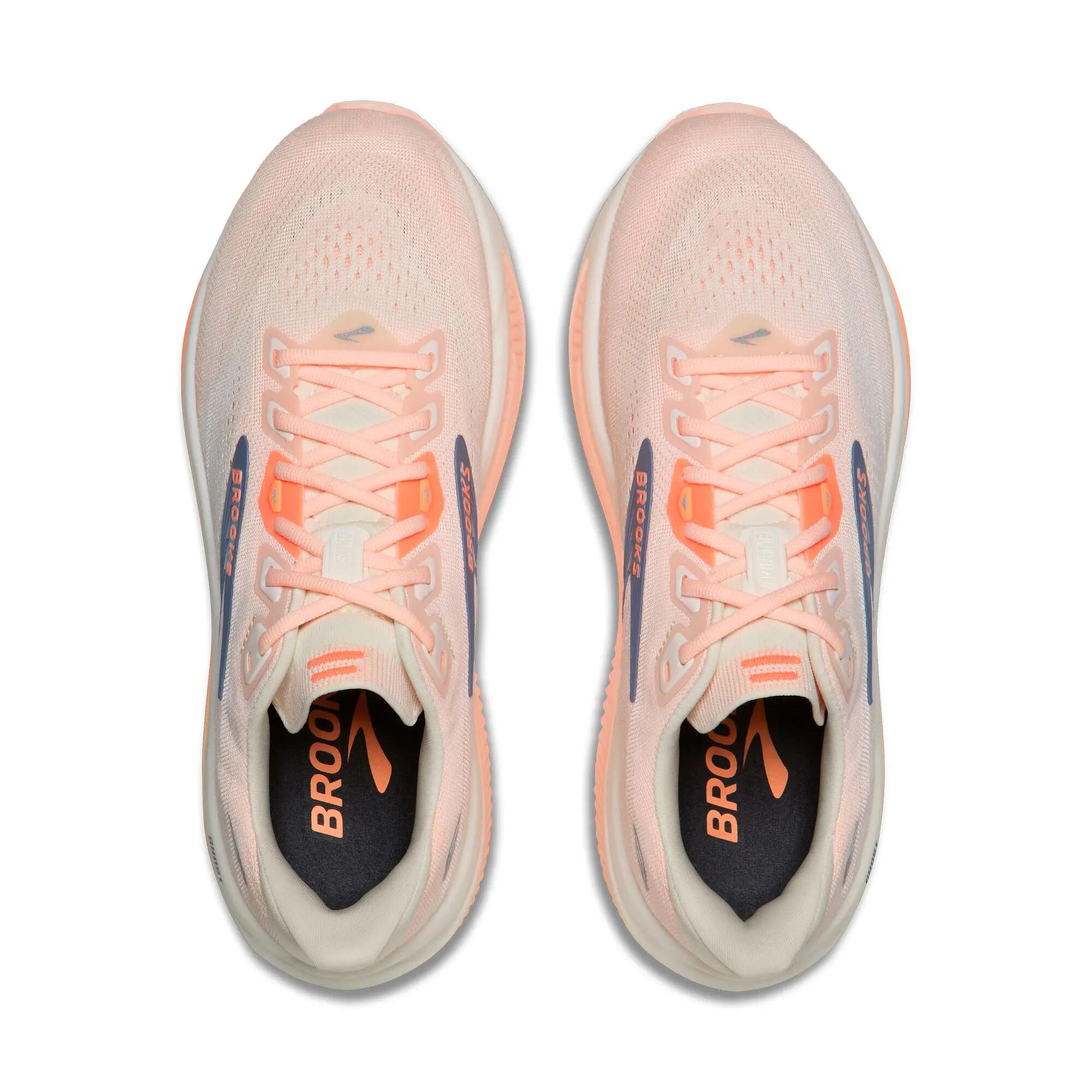 Scarpe running Donna Ghost 18 bianco grigio pesca 5/8
