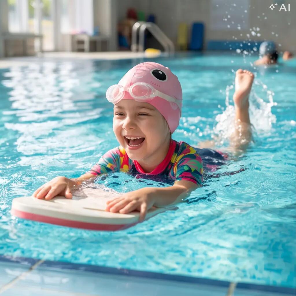 Czepek pływacki silikonowy na basen dla dzieci Aqua-Sport 7/7