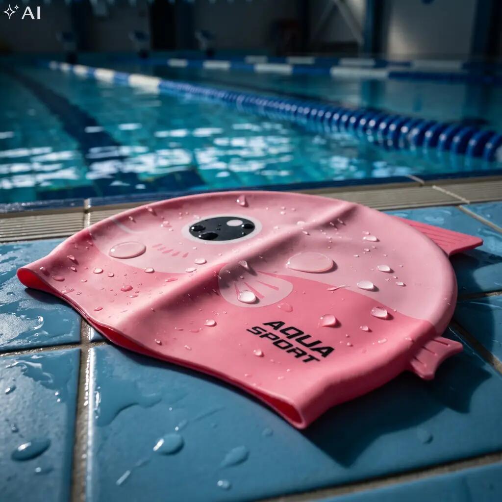 Czepek pływacki silikonowy na basen dla dzieci Aqua-Sport 2/7