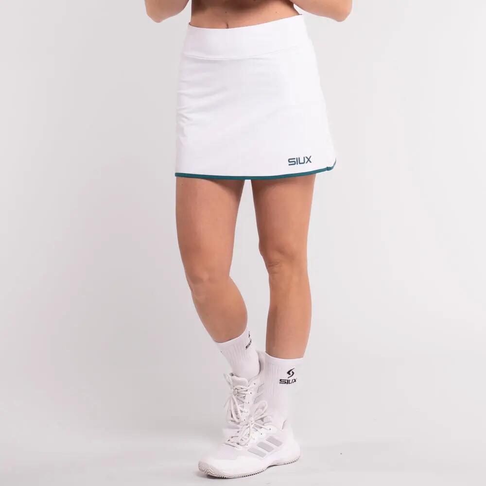 SIUX Silk 26 Blanca | Falda mujer ligera, elástica con short interior 4/5