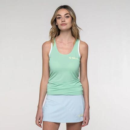 SIUX Daruma 26 Vert | Débardeur de sport femme, léger, extensible et respirant