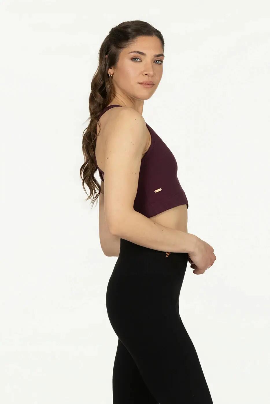 Brassière de Yoga Lyrais - Aubergine 3/6