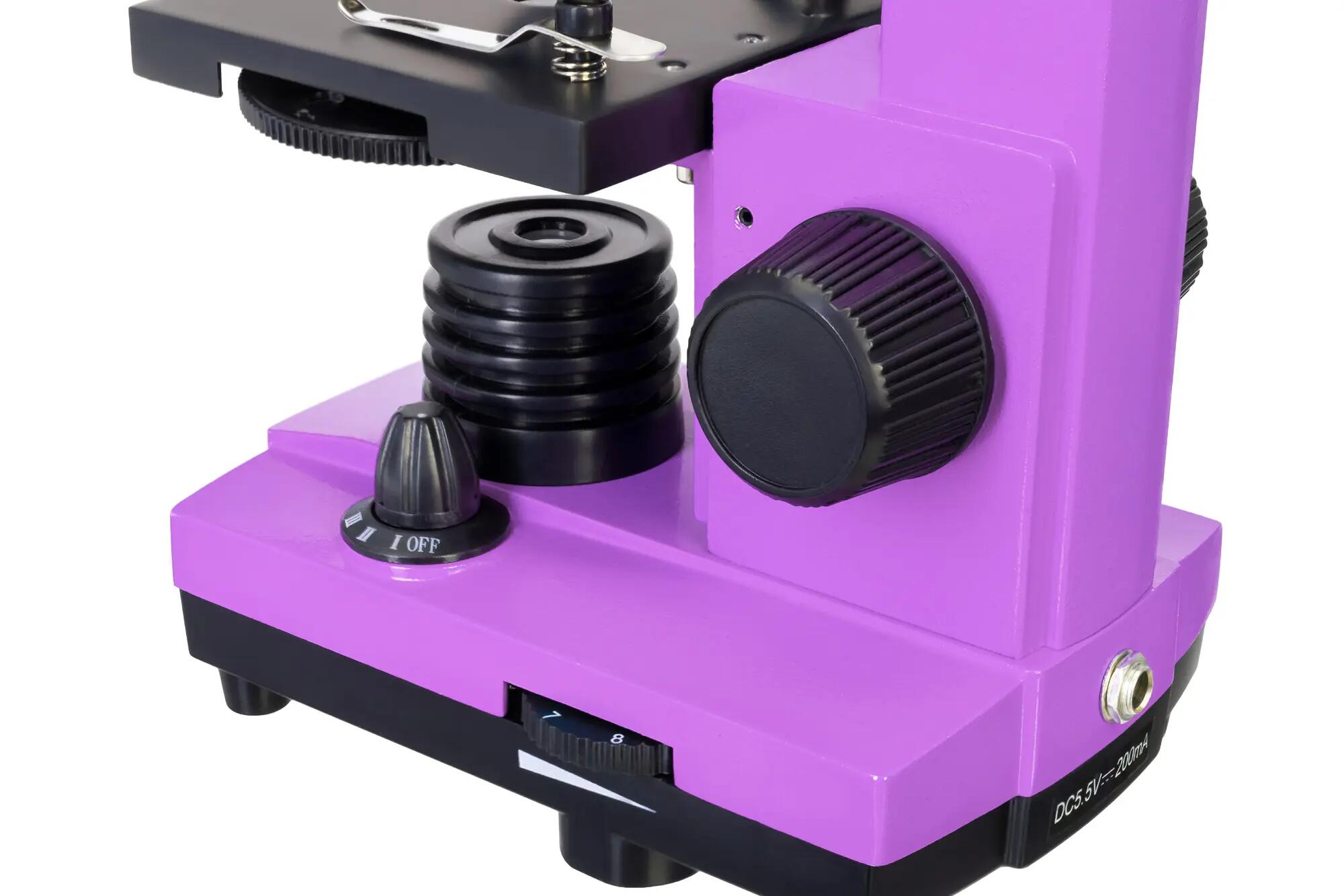 Microscopio Levenhuk Rainbow 2L PLUS Ametista con libro in italiano 11/14
