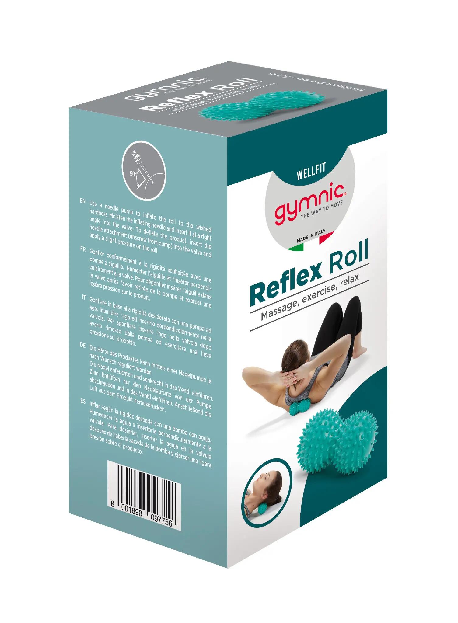 Gymnic Reflex Roll Rullo riccio gonfiabile Ø 8 cm verde 10/10