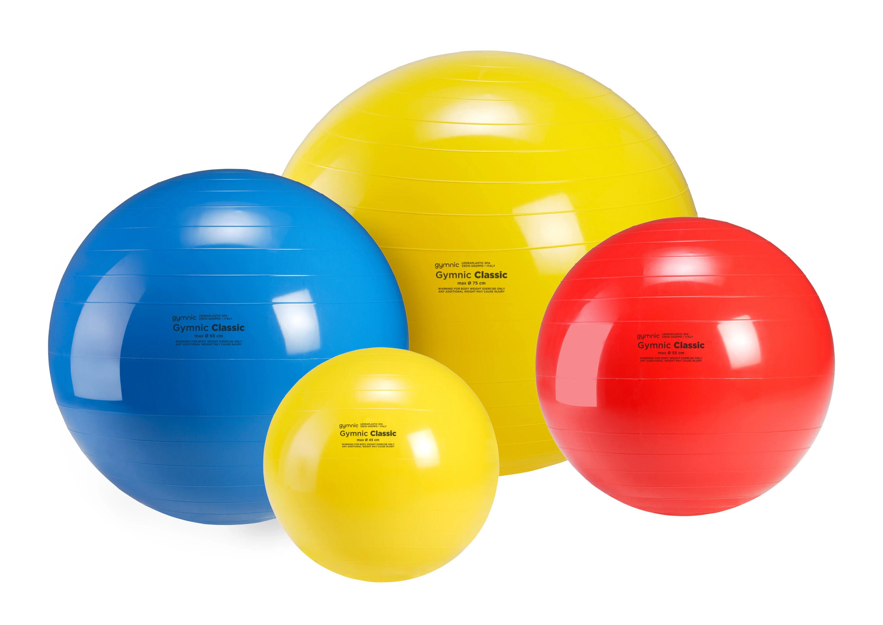 Gymnic Classic Palla per fisioterapia Ø 45 cm gialla ginnastica rieducativa 6/6
