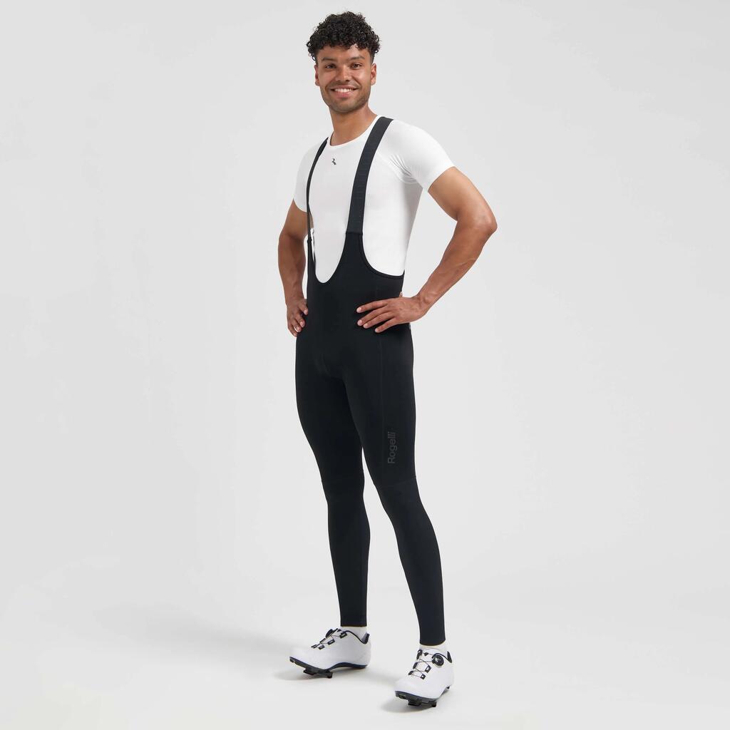 Men's Long Cycling Bib Shorts with Bib and Chamois Essential II