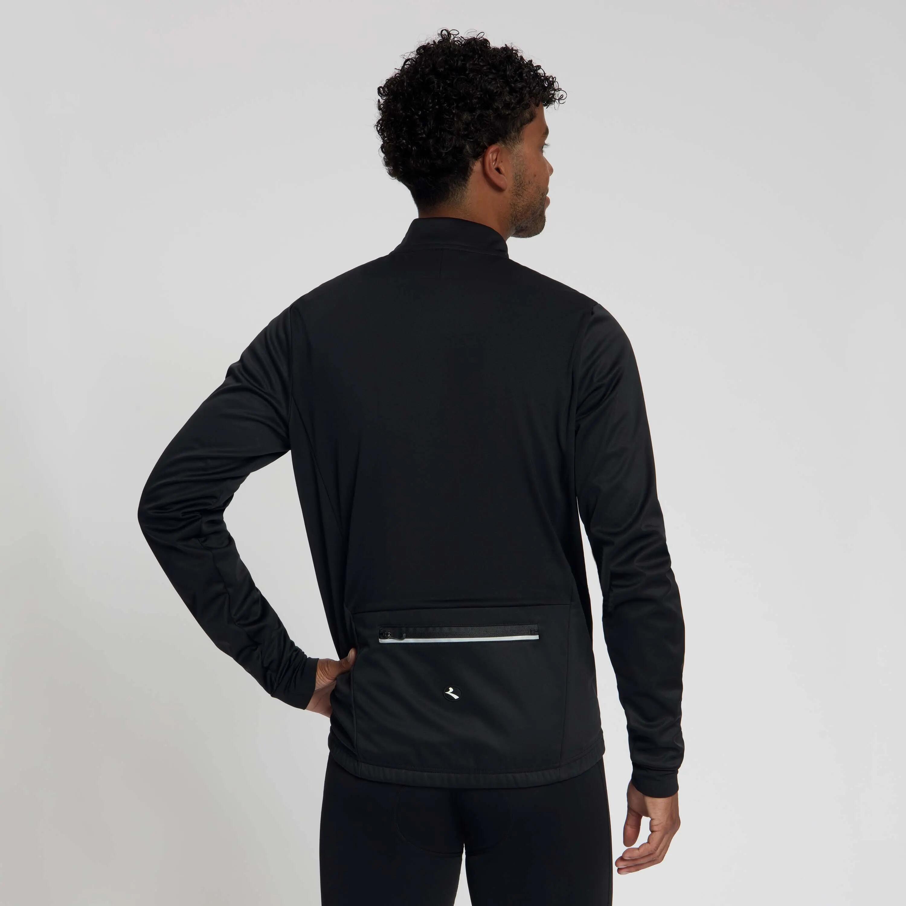 Fahrrad Winterjacke Herren Core Schwarz 3/7