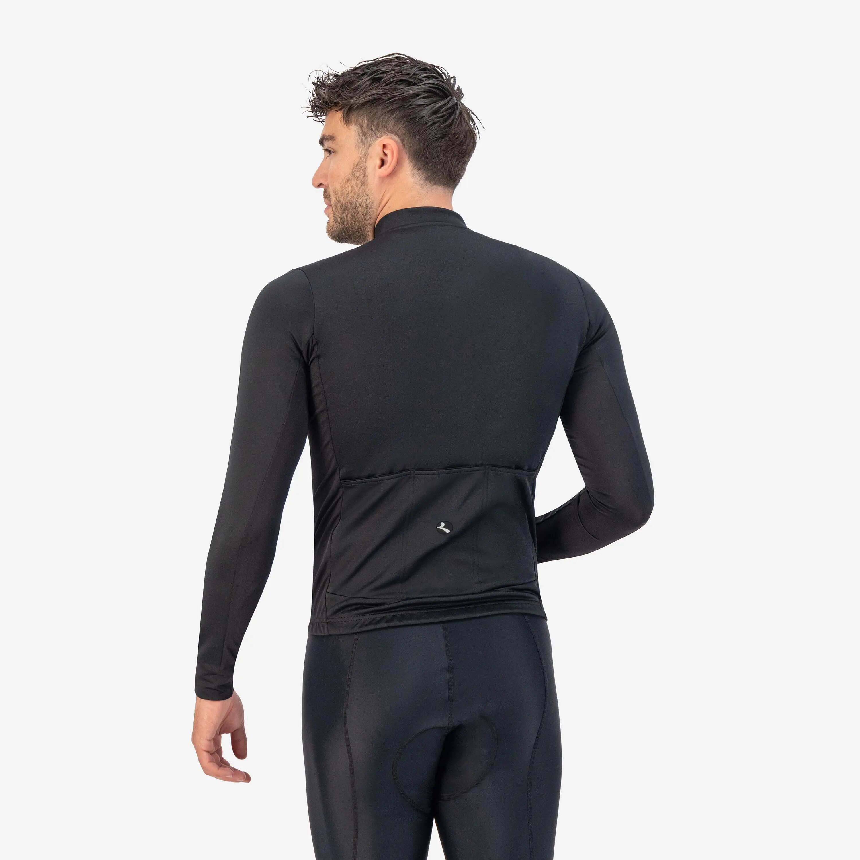 Fietsshirt Lange Mouwen Heren Core Zwart 3/7