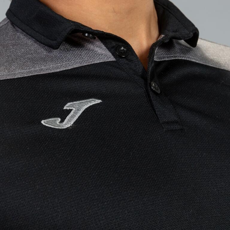 Polo Manches Courtes Football Enfants Joma Hobby II Noir 3/7