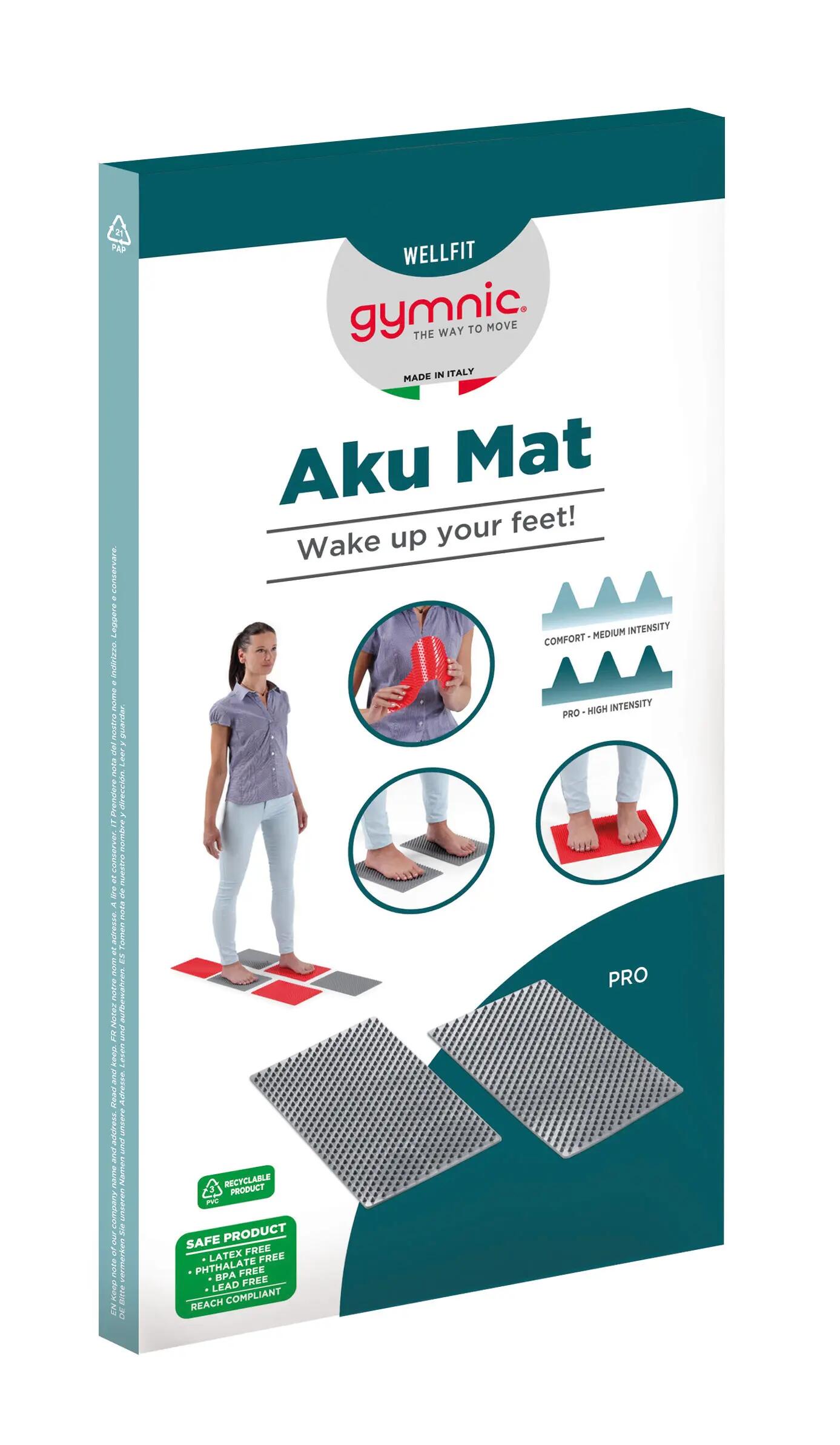 Gymnic Aku Mat Pro Tappetino agopressione 2 pz grigio riflessologia plantare 7/7