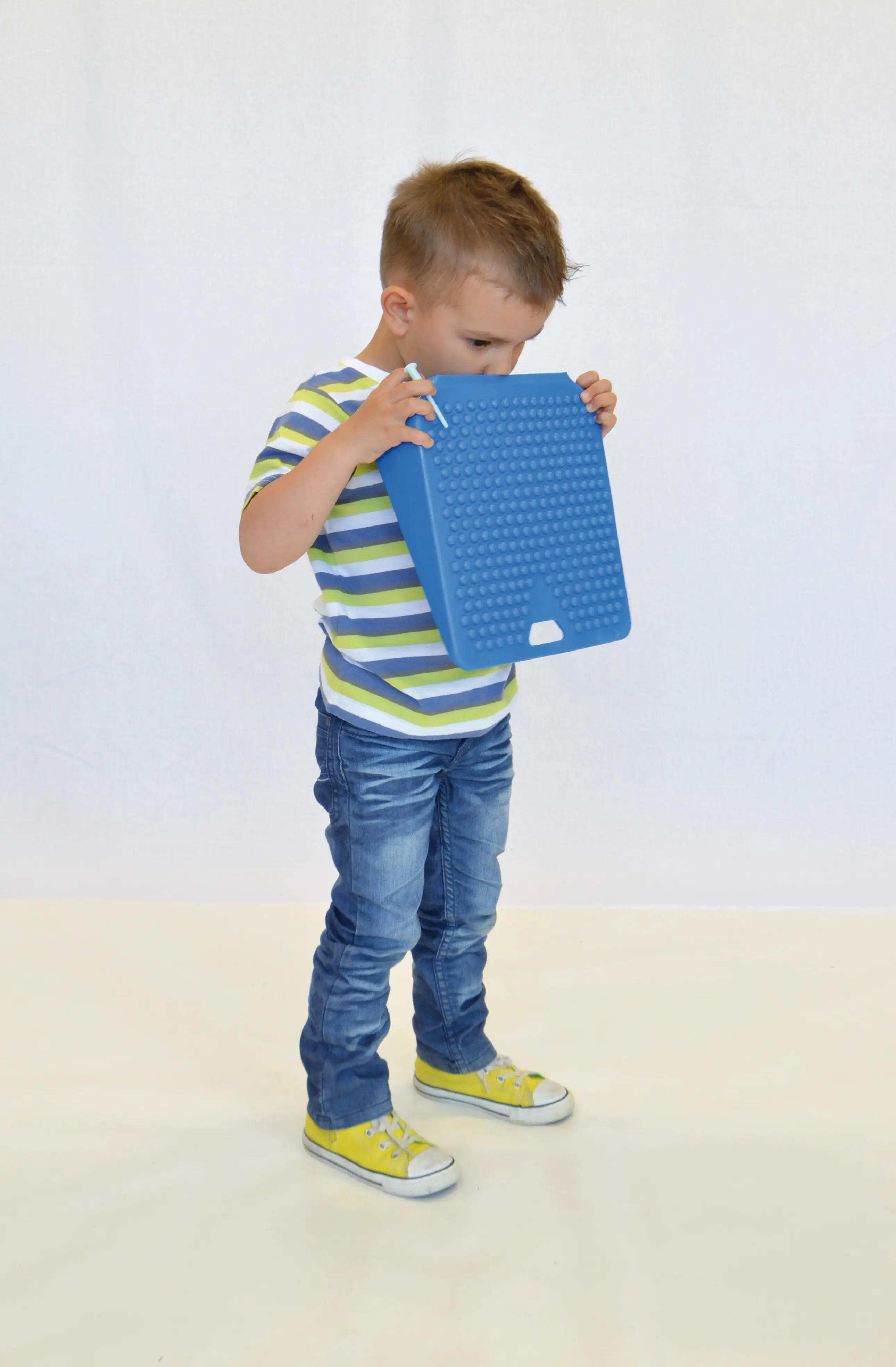 Gymnic Movin' Sit Jr. Cuscino posturale a cuneo bambini blu 7/9
