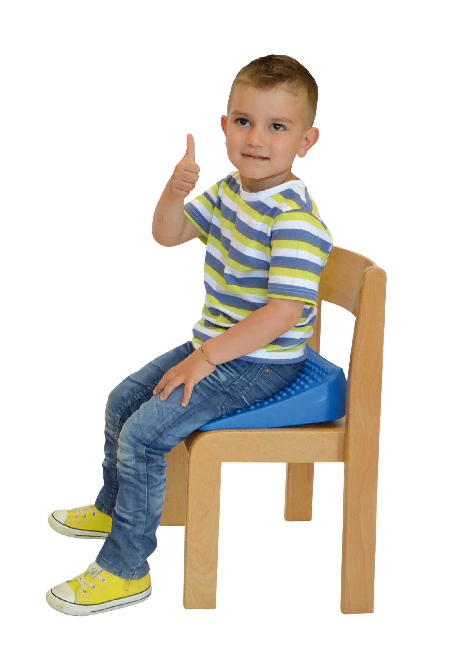 Gymnic Movin' Sit Jr. Cuscino posturale a cuneo bambini blu 3/9