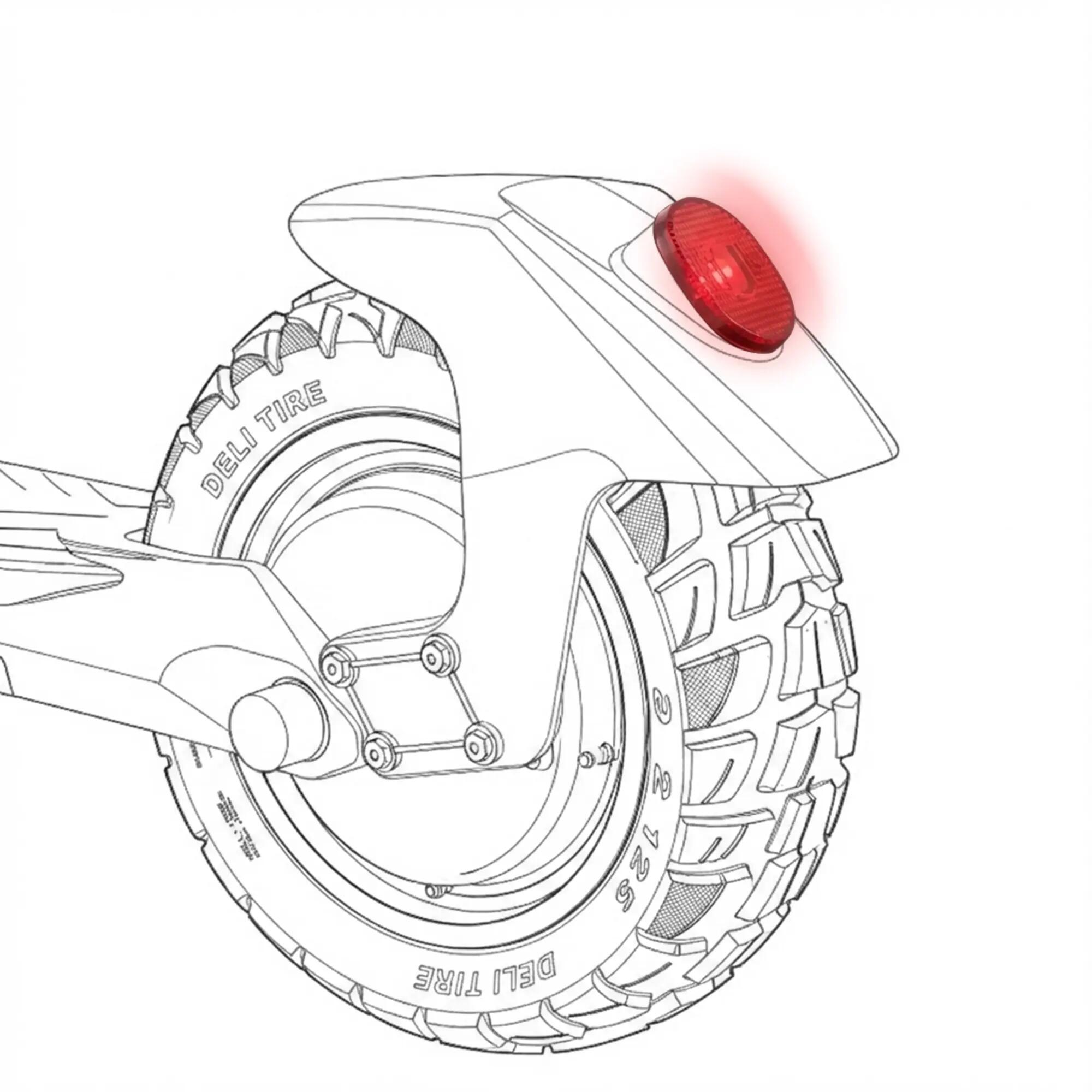 AR5 LUMIÈRE ARRIÈRE/TAILIGHT- Piece trottinette élèctrique 2/4